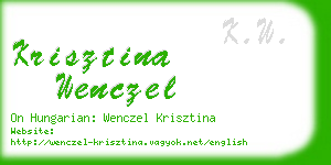 krisztina wenczel business card